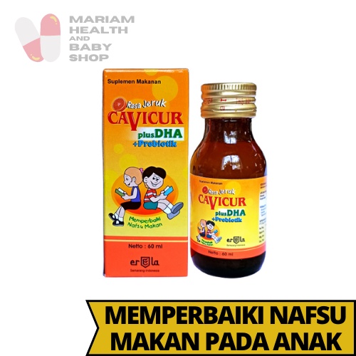 Cavicur Plus DHA Sirup 60 ml Rasa Jeruk | Vitamin Anak | Penambah Nafsu Makan
