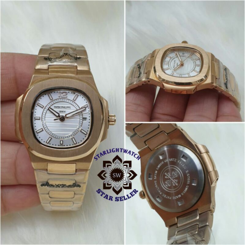 jam tangan wanita patek batre stainless kualitas original