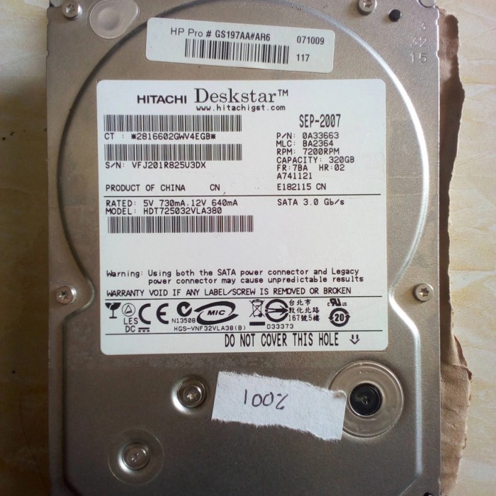 Hardisk Internal PC Hitachi 320 GB
