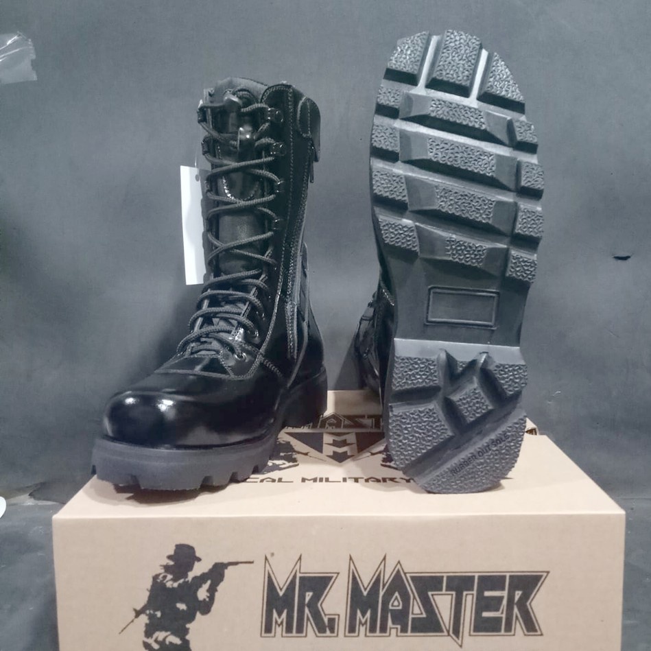 SEPATU PDL MR MASTER KILAP KULIT SAPI ASLI SEPATU PDL DINAS LAPANGAN TNI POLRI SECURITY SATPAM