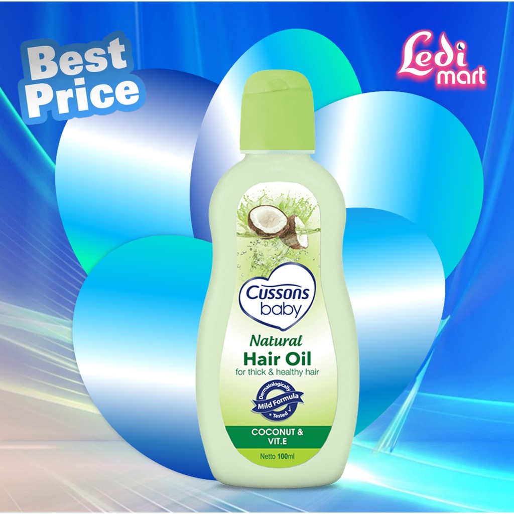 ORIGINAL Cussons Baby Natural Hair Oil candle Nut Coconut 100ml  / Minyak Rambut Bayi / LEDI MART