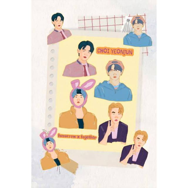 Sticker Fanart Yeonjun TXT (STIKER DECO)