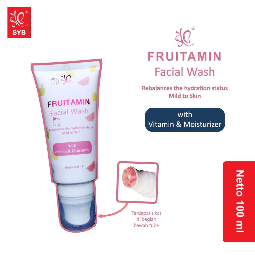 SYB Fruitamin Facial Wash Face Wash Pembersih Wajah (BPOM) (Valensia)