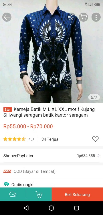 Kemeja Batik M L Xl Xxl Motif Kujang Siliwangi Seragam Batik Kantor Seragam Pesta Kekinian