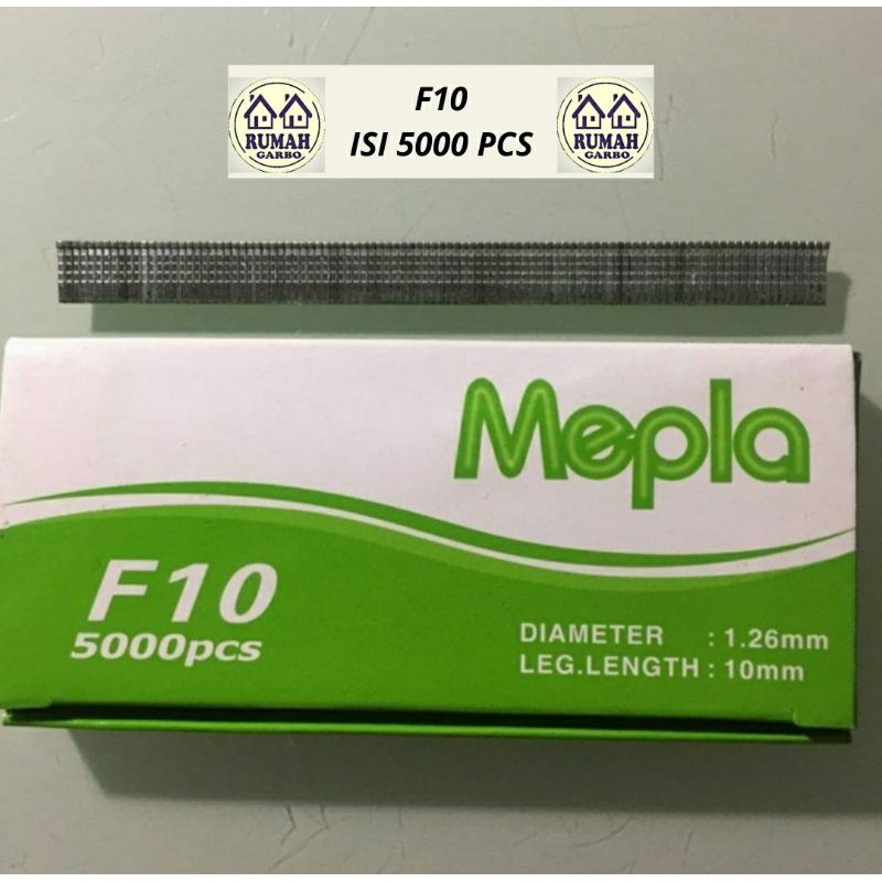 

F10 Isi Paku Tembak Angin MEPLA / Air Nailer Nails Finish F 10 mm