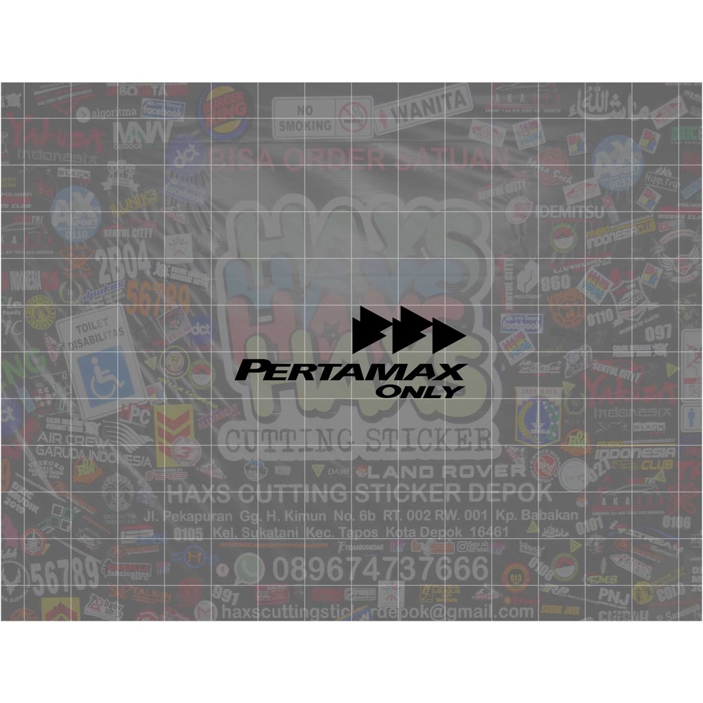Cutting Sticker Pertamax Only Ukuran 5 Cm Untuk Motor Mobil