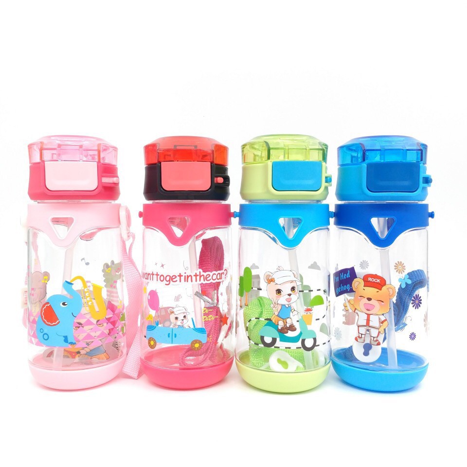 BOTOL MINUM ANAK LUCU MOTIF ANIMAL 450 ML KODE 2556