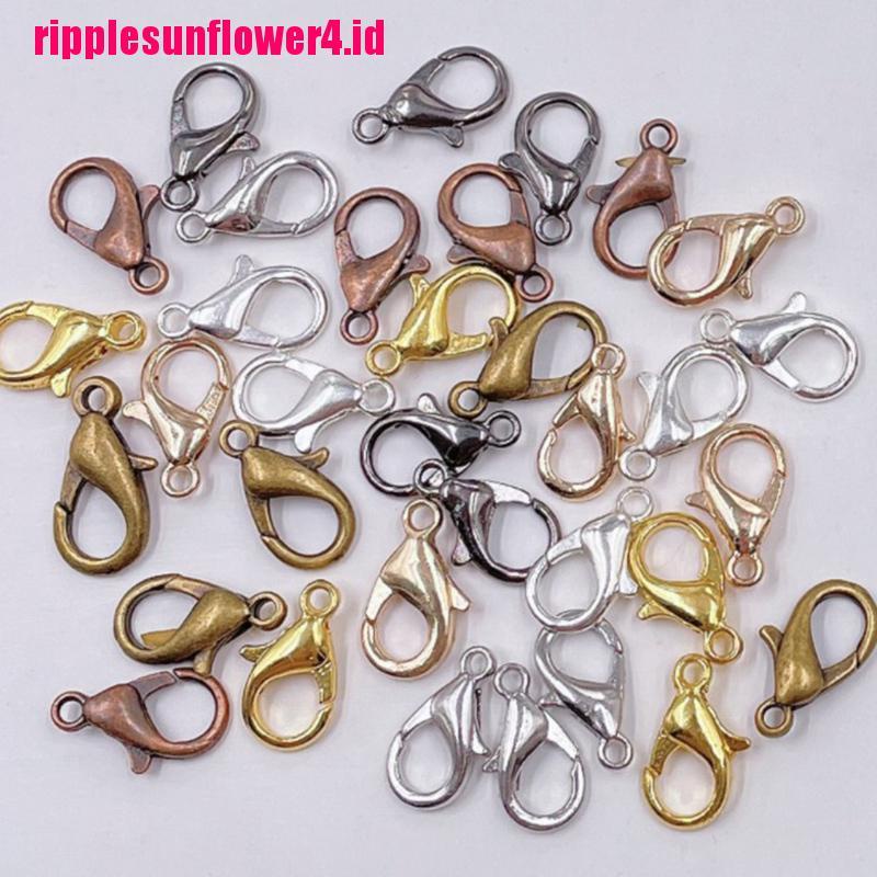 50pcs Clasp Lobster Bahan Alloy Untuk Kalung / Gelang