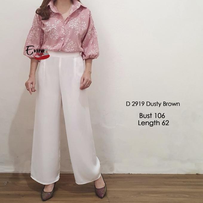 HARGA TERBAIK Kemeja Batik Wanita /Kemeja Kerja/ Kode D 2919 By Evira Batik