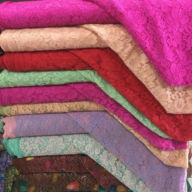 Kain Brukat Lace Two Tone Glitter