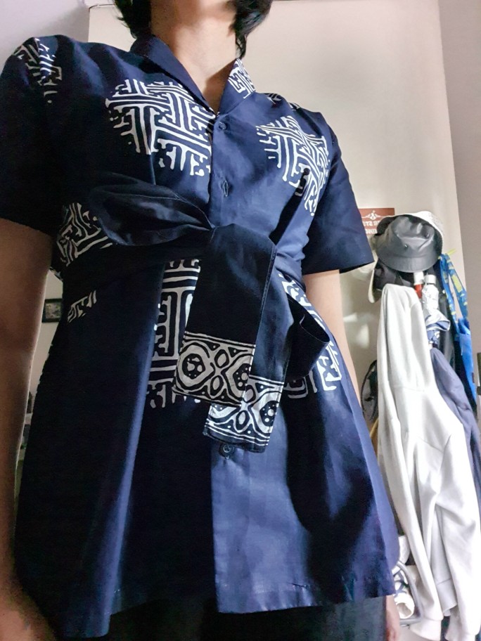 Nigaya Batik -kanna Top | Blus Batik Wanita | Batik Wanita Lengan Pendek | Atasan Batik Wanita Kerja