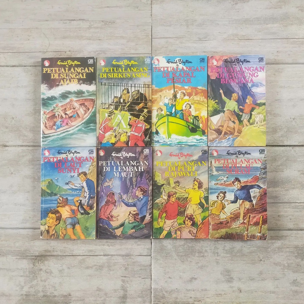 Paket Buku Novel Langka Seri Petualangan Enid Blyton 1-8