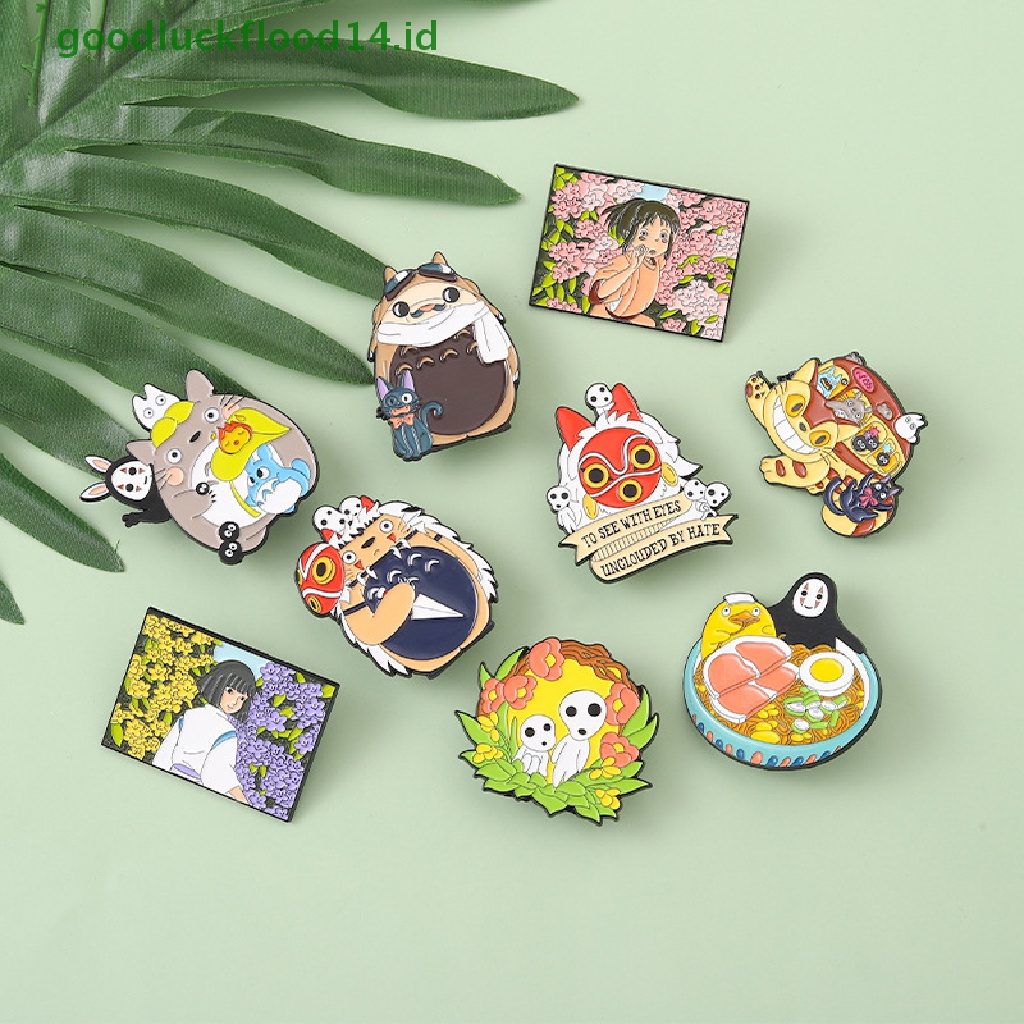 Bros Pin Enamel Desain Anime Spirited Away Totoro Untuk Koleksi