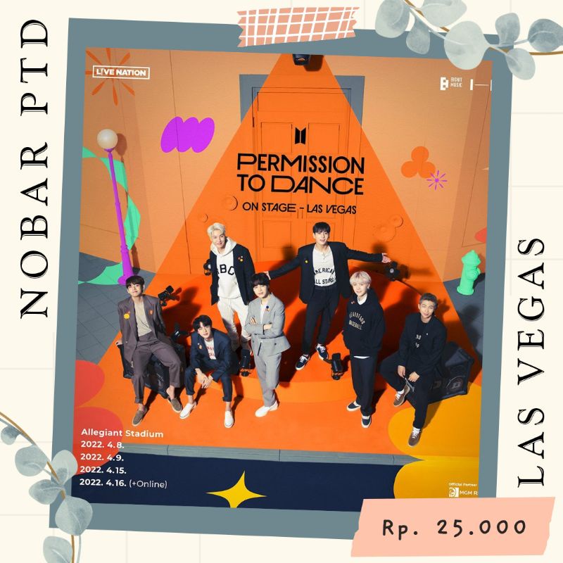 NOBAR PTD BTS PERMISSION TO DANCE IN LAS VEGAS