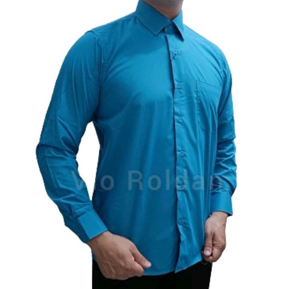 Kemeja Polos Kemeja Formal Kemeja Kerja Kemeja Katun Kemeja Pria TURQUISE