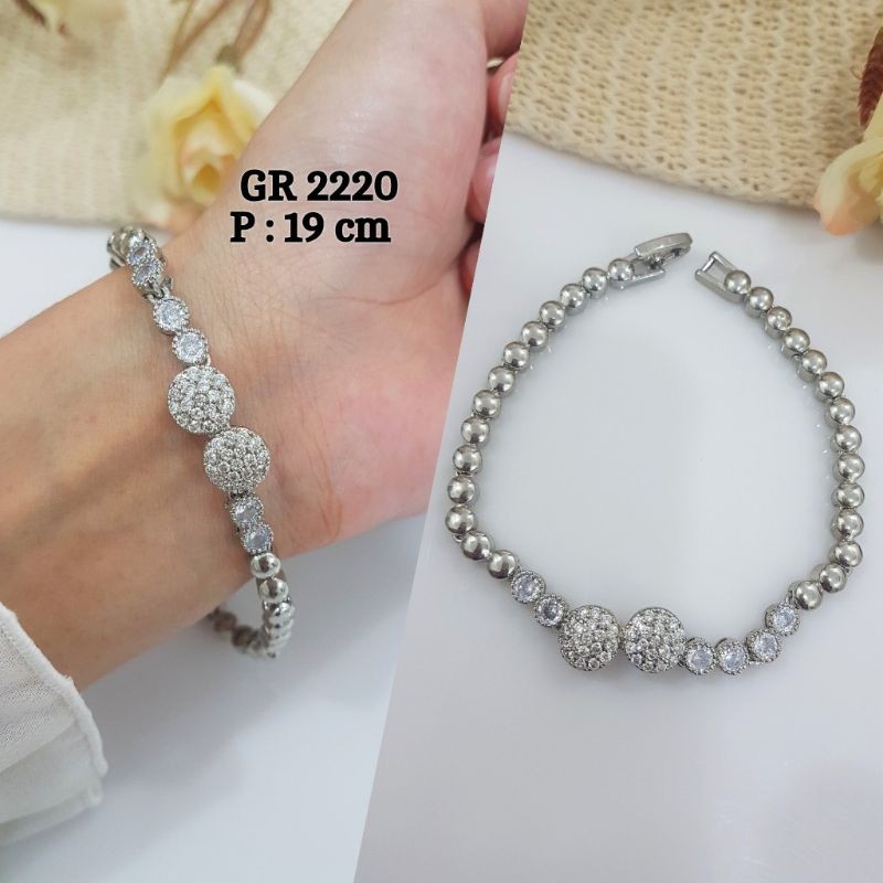 Gelang lapis emas 24k dewasa titanium