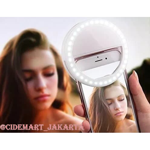 [BISA COD] RINGLIGHT / RING SELFIE BEAUTY CLIP FLASH LIGHT / LAMPU SELFIE LED