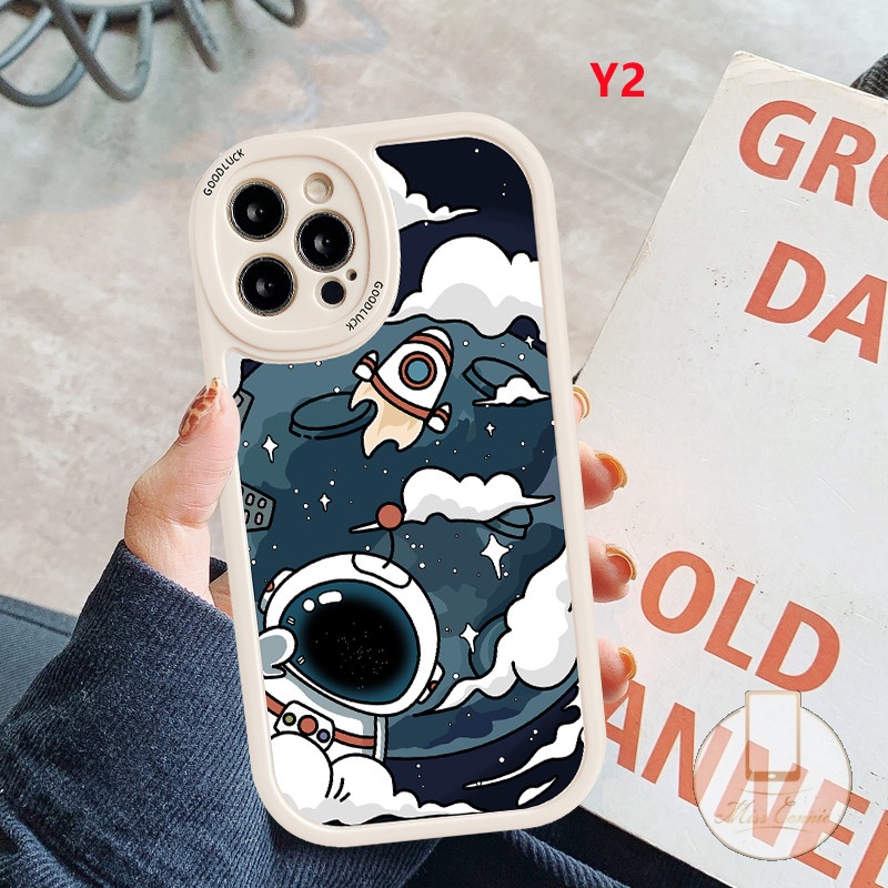 Redmi A1 9 12C 10 9A 10A9T 10C 9C NFC Redmi Note10 10s Note 11 Pro Note8 Note9 Note 9s Note 11s 9Pro Note 10 Pro Max Plus POCO F4 K40s Kartun Astronot NASA Trendy Soft Cover