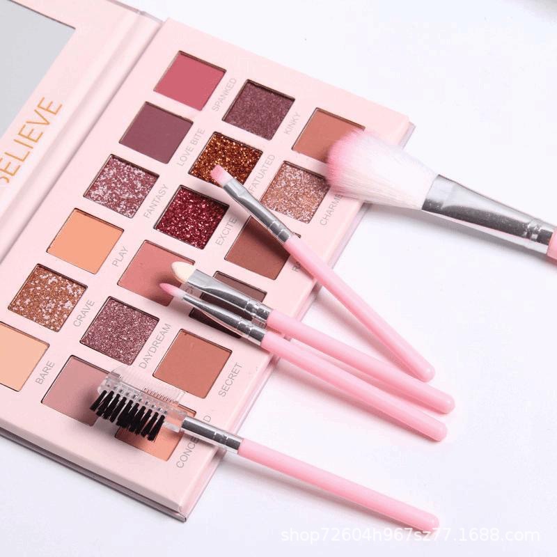 (GS) BRUSH MAKE UP SET 5 IN 1 KOSMETIK ,BRUSH MAKE UP KIT