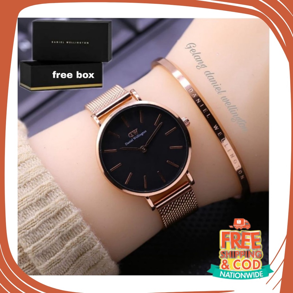 JAm Cewe Pink Bue Sky Gold Silver rubber Anti karat Air / Jam Tangan Wanita Cewek Fashion Premium Ra