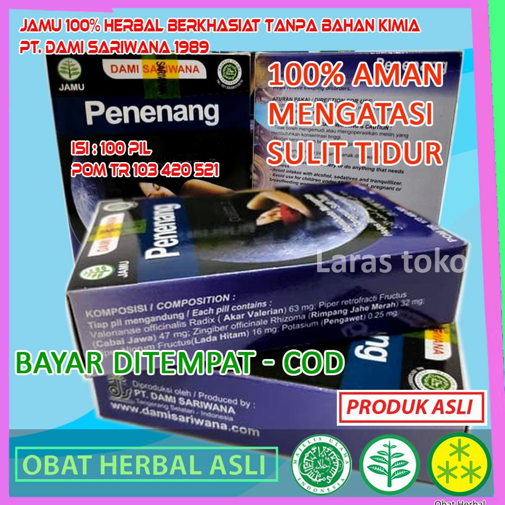 COD Obat penenang pil membantu meringankan gangguan susah tidur murah Jamu insomnia ampuh stress