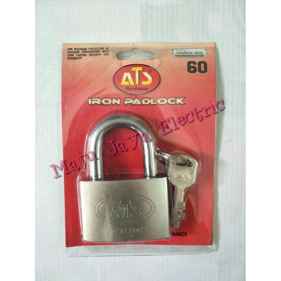 Gembok Pagar / Rumah Besi Leher Pendek Ats 60mm 60 Mm Iron Padlock