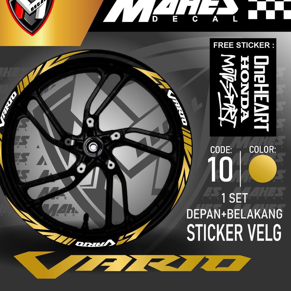 Wow Murah Meriah.. Mahes Decal - Aksesoris Stiker Cutting Sticker List Velg Motor Honda Vario 125 Va