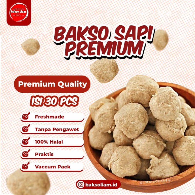 

Bakso Sapi Premium isi 30pcs Liam's Food