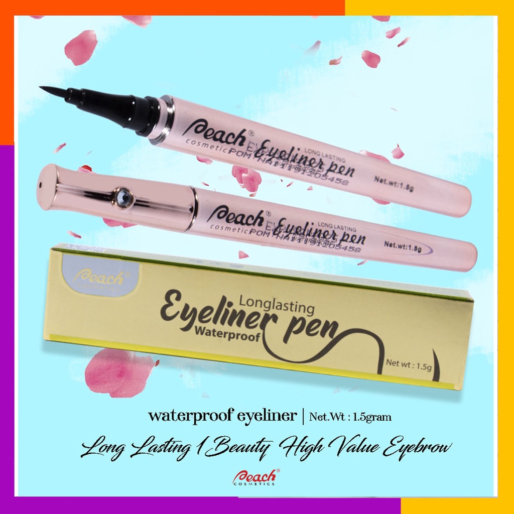 PEACH EYELINER PEN WATERPROOF BLACK