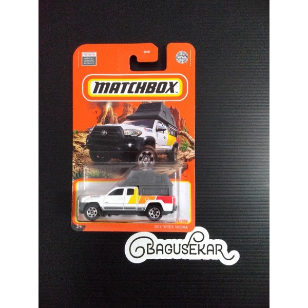 Matchbox toyota tacoma overlander campervan putih