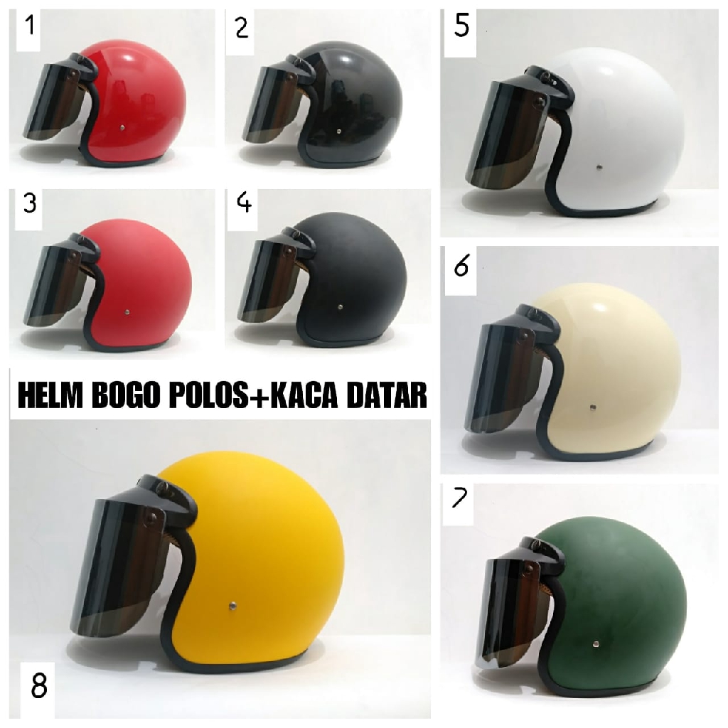 Harga Helm Bogo Kaca Datar Di Shopee : Helm Bogo Classic ...