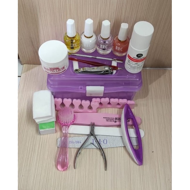 Jual menicure pedicure set 19pcs tool box meni pedi set Shopee Indonesia