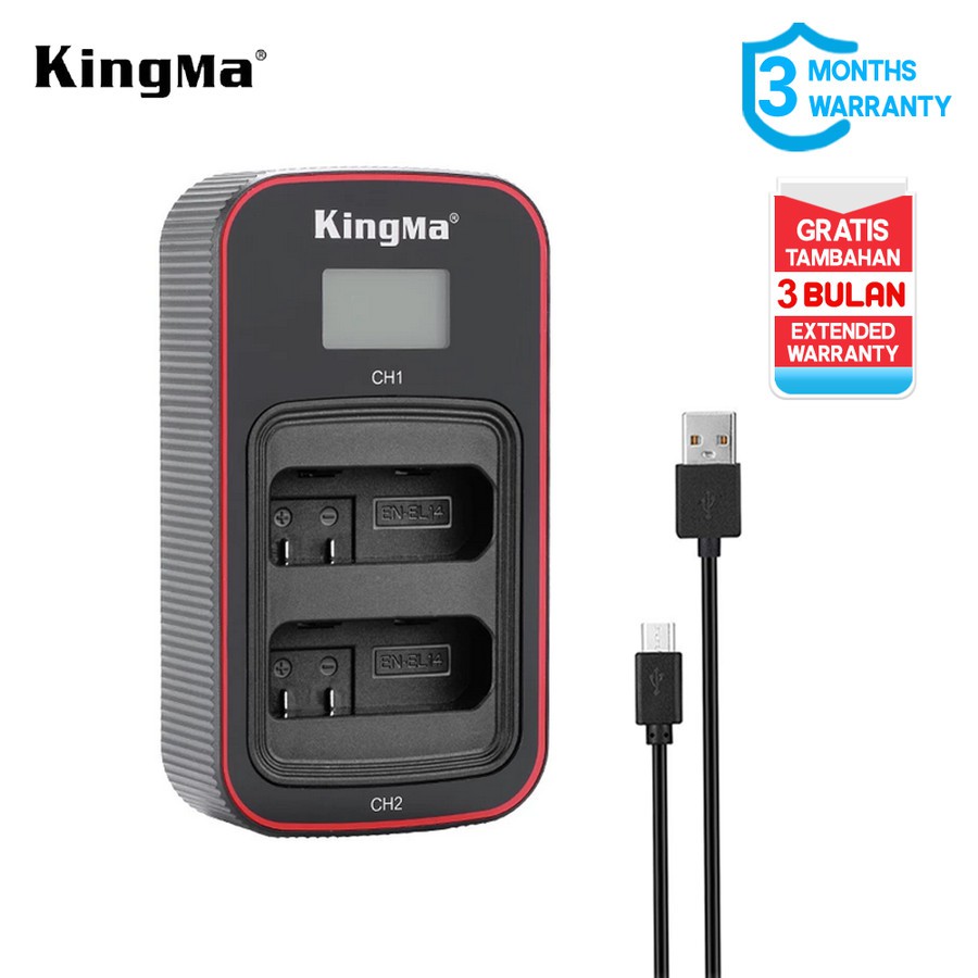 Quick Charger Dual LCD KINGMA EN-EL14 / EN-EL14a for Nikon D5200 D5100