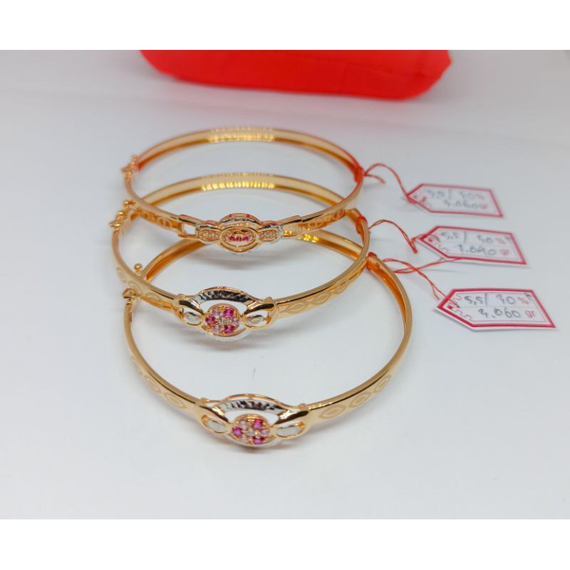 Gelang kaku emas asli cap 300%