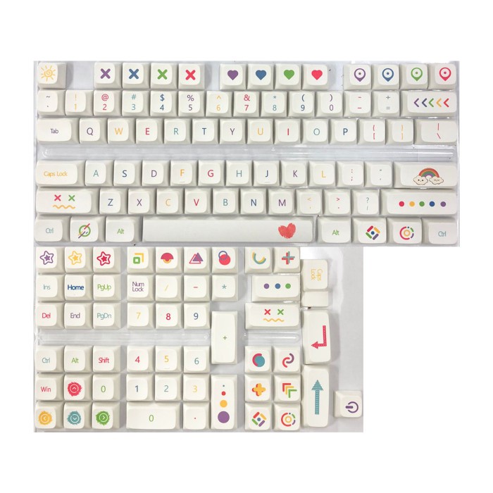 KEYCAPS COLOR KIDS XDA PROFILE SUBLIM MECHANICAL KEYBOARD CRAYON MILKY