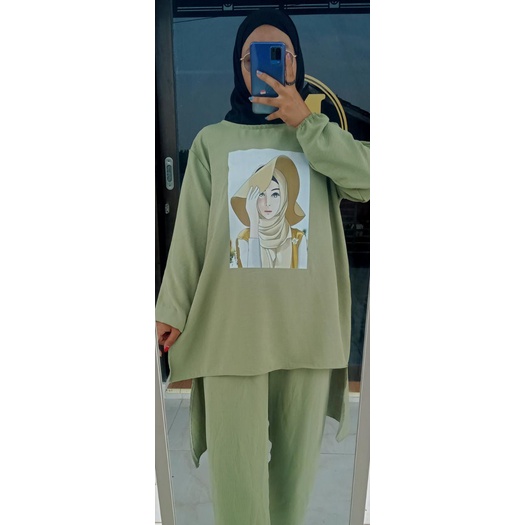 SETELAN DIGITAL PRINTING CRINKEL // ONE SET SABLON CRINKEL AIR FLOW PREMIUM //SETELAN OVERSIZE//KIRANA SET CRINKEL