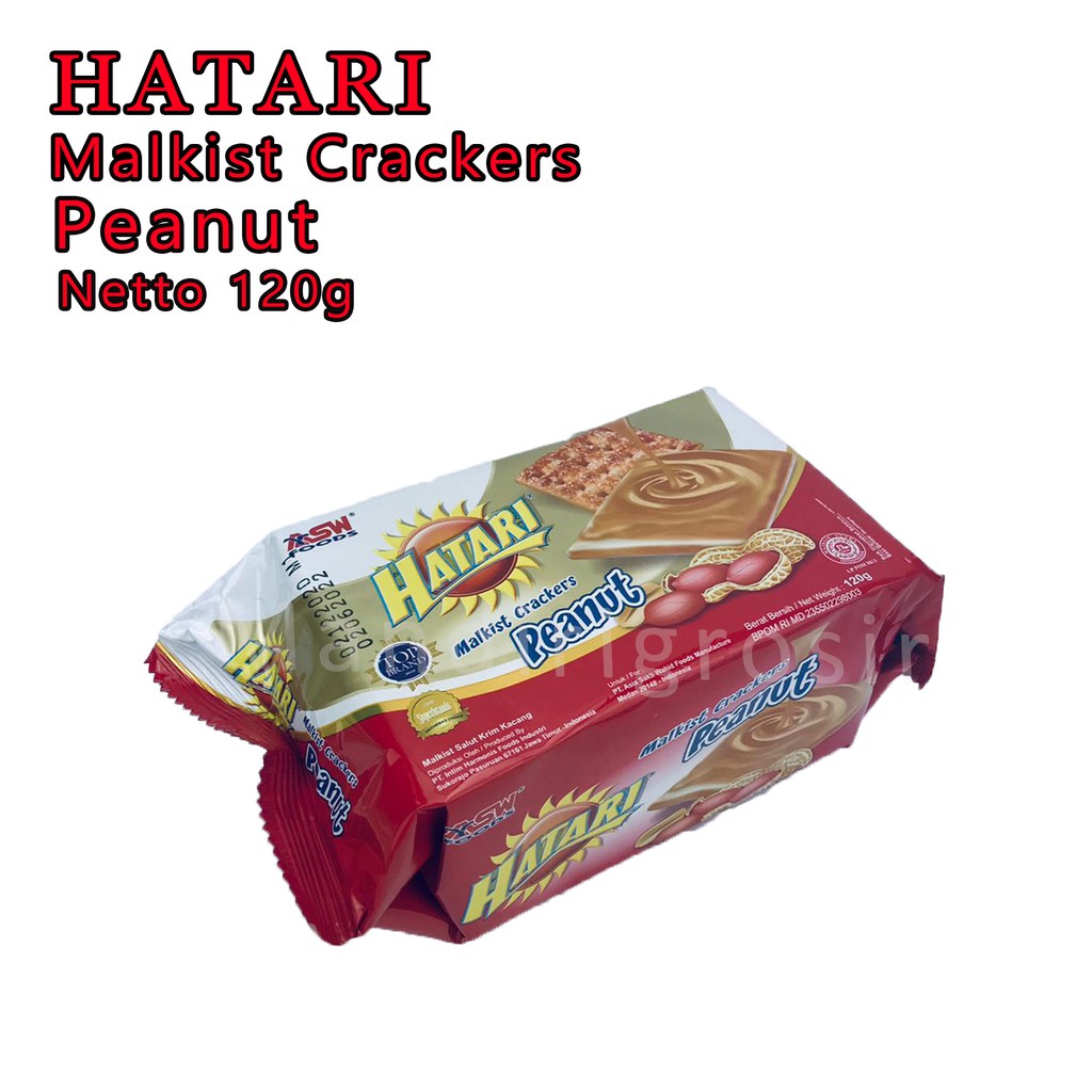 Malkist Crackers Peanut *Hatari * Malkist Salut Krim Kacang * 120g