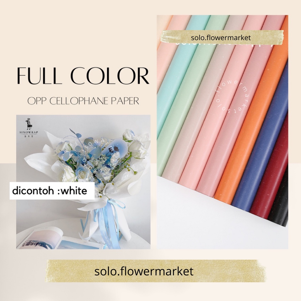 

ECER FULL COLOR OPP CELLOPHANE FLOWER WRAPPING KERTAS BUKET BUNGA PEMBUNGKUS BOUQUET HAND BOUQUET WRAPPING PAPER FLORALWRAP KERTAS CRAFT KERTAS KADO KERTAS KERAJINAN TANGAN KERTAS KADO ANNIVERSARY WEDDING FLOWER ARRANGEMENT GRADUATION GIFT TERMURAH