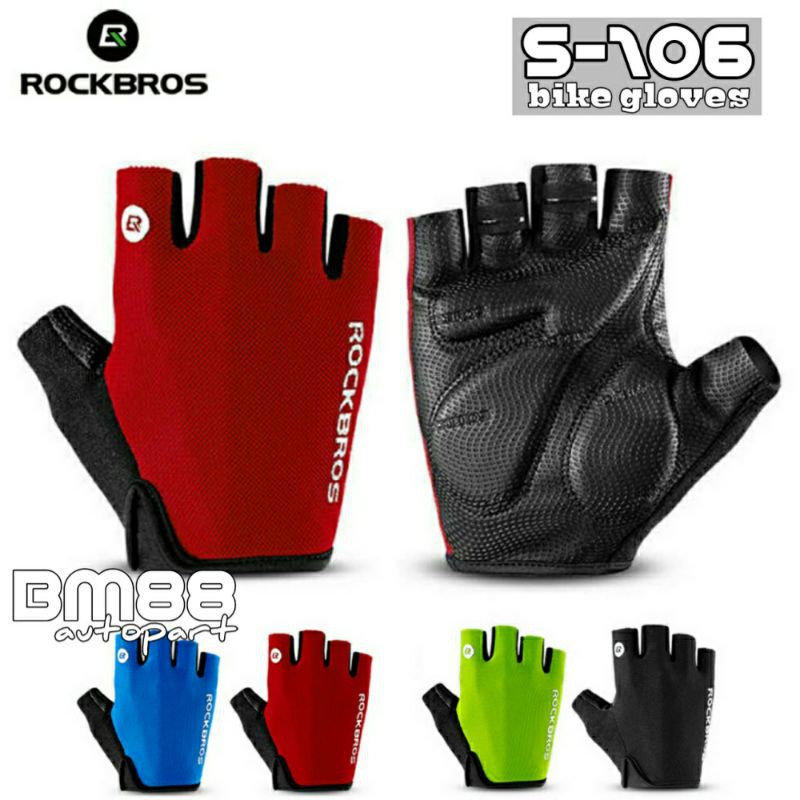 Bike Glove ROCKBROS S-106 Half ~ Sarung Tangan Sepeda Cycling Gloves S106