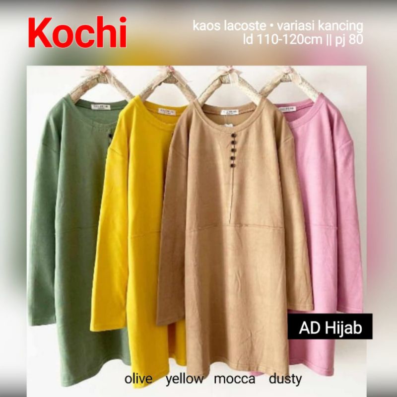 BAJU ATASAN WANITA JUMBO BIG SIZE KAOS LD 110-120 // KOCHI TUNIK BY AD HIJAB FASHION HQ/TUNIK BIGSIZ