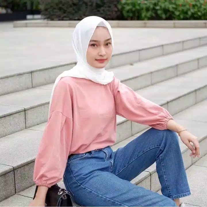 Lucy Top Blouse ATASAN MUSLIM WANITA LENKA BLOUSE Pakaian Muslim