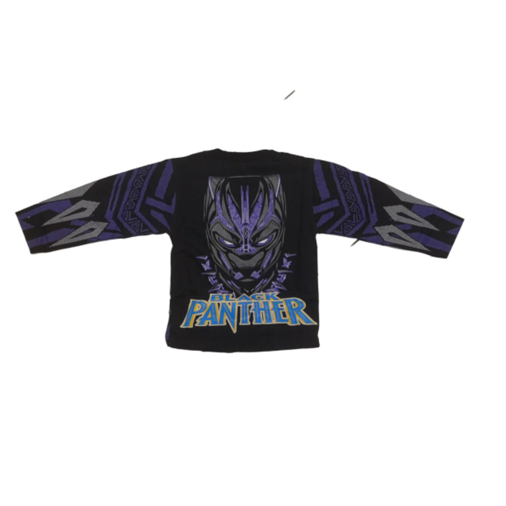 Baju Kostum Anak Superhero Black Panther Avengers Setelan Panjang Karakter Cowok