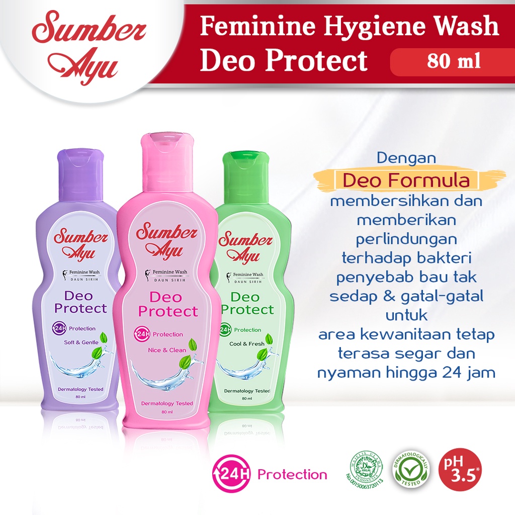 Sumber Ayu FHW Pembersih Kewanitaan Daun Sirih | Whitening | Deo Protect 50ml &amp; 90ml