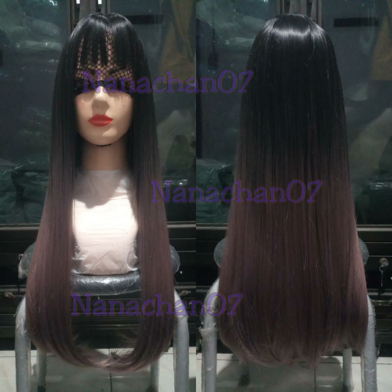 Wig Daily Preloved Black Rattan Lurus