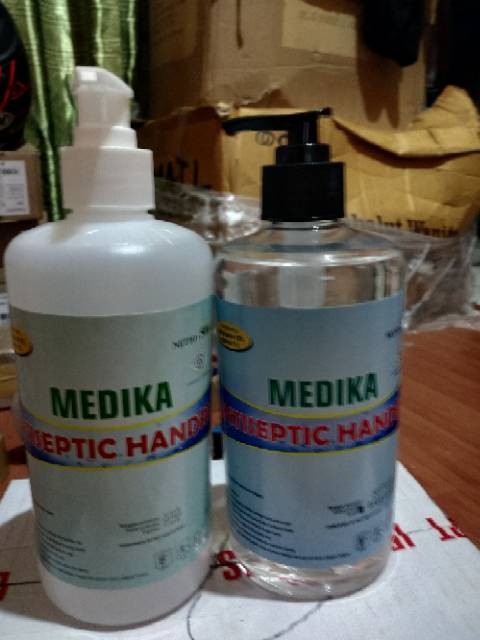 Hand Sanitizer MEDIKA 500 ML Antiseptic Handrub Original kemasan botol pake pump (bukan re packing)