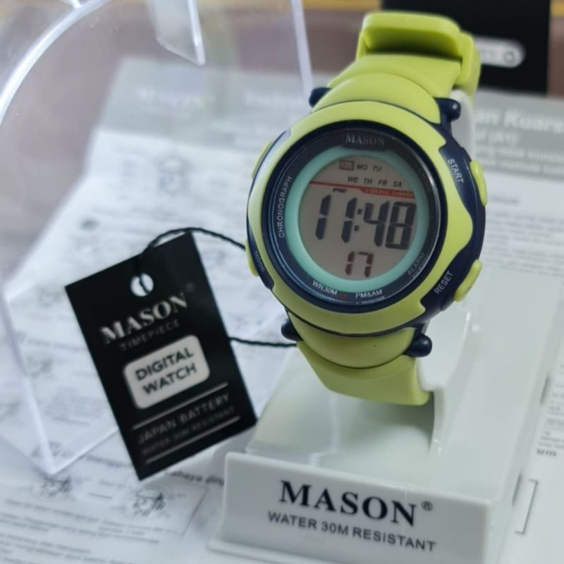 Jam Tangan Anak Digital Mason MDB 7009 Rubber Original