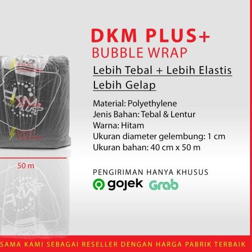 

♧ Bubble Wrap 50m x 40cm BLACK (HITAM) premium delkomas ◙