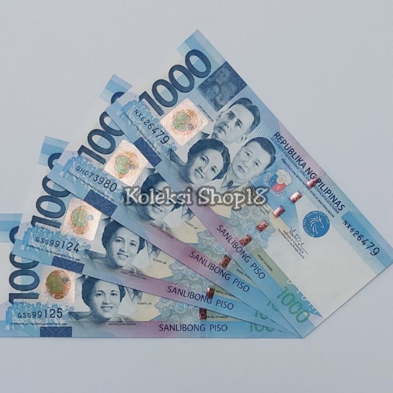Koleksi Peso Pilipina Pecahan 1000 Peso
