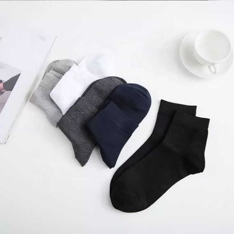 KAOS KAKI PENDEK POLOS PRIA WANITA DEWASA KAOS KAKI KERJA KANTORAN MURAH-4