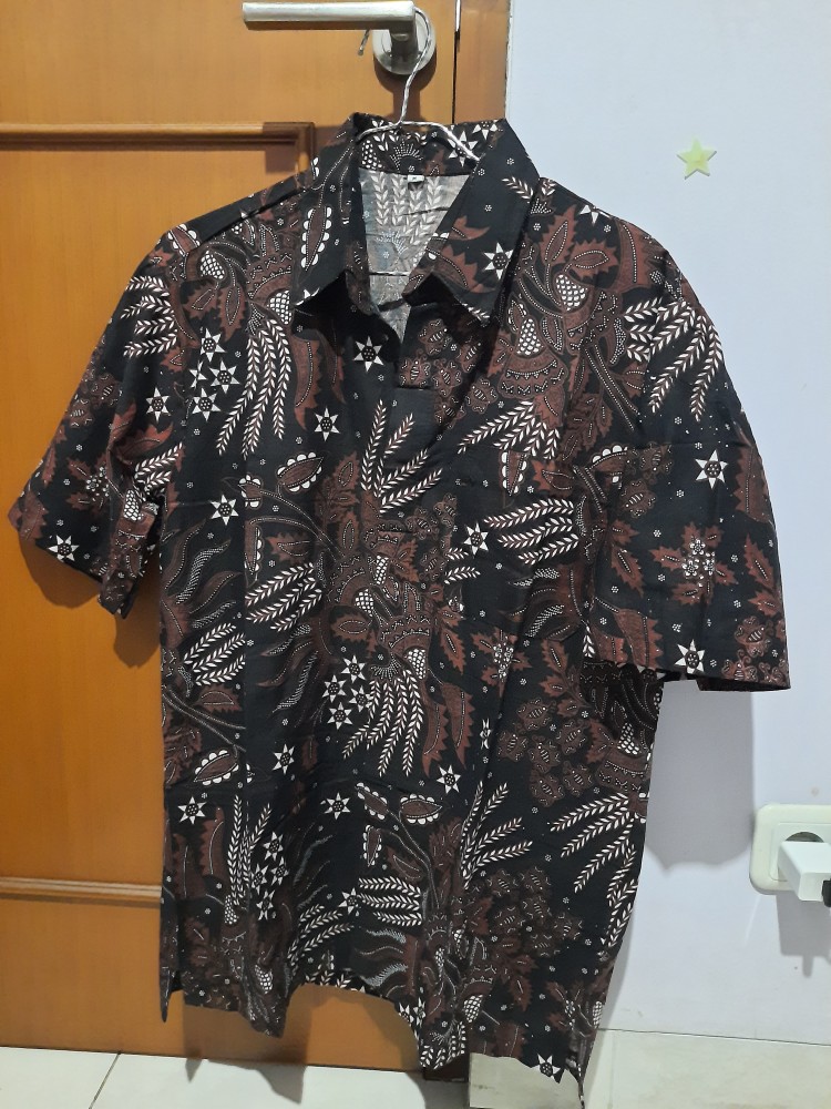New Arrival Batik Pria Batik Hrb026 Kenongo Hem Batik Manggar Coklat Kemeja Batik Pria